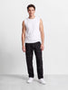 Men's Black Relaxed Fit Solid Casual Jeans