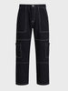 Men's Black Relaxed Fit Solid Casual Jeans