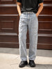 Men's Grey Regular Tapered Fit Solid Utility Jeans
