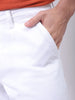 Men's White Dad Fit Solid Mid-Rise Jeans