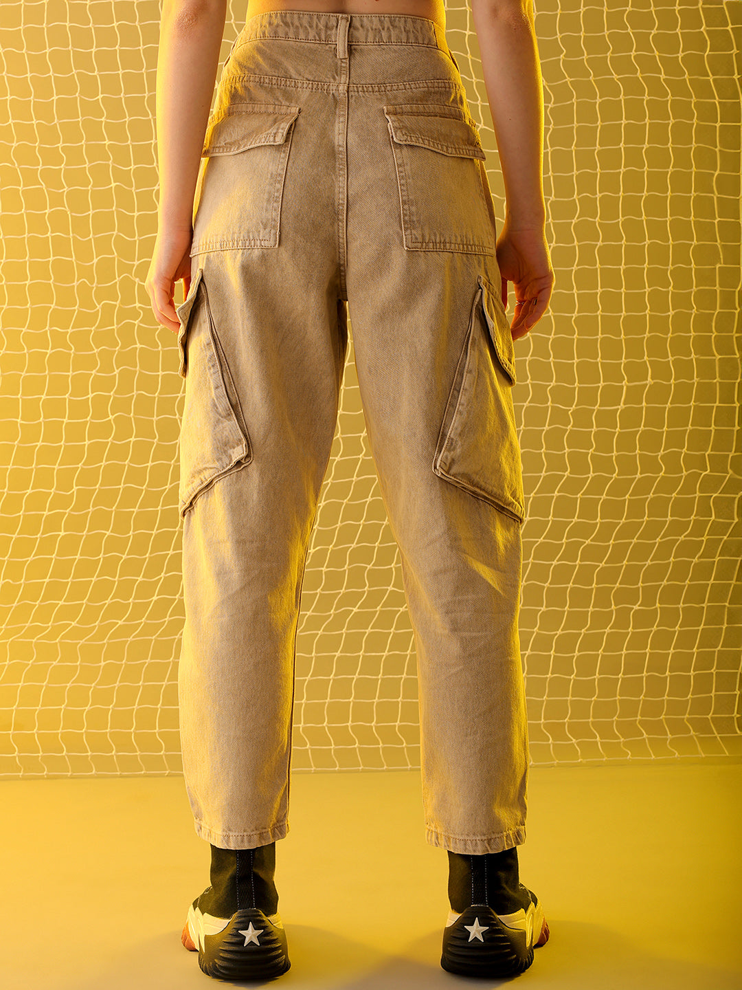 Shop Women's Khaki Anti Fit Solid Jeans Online.