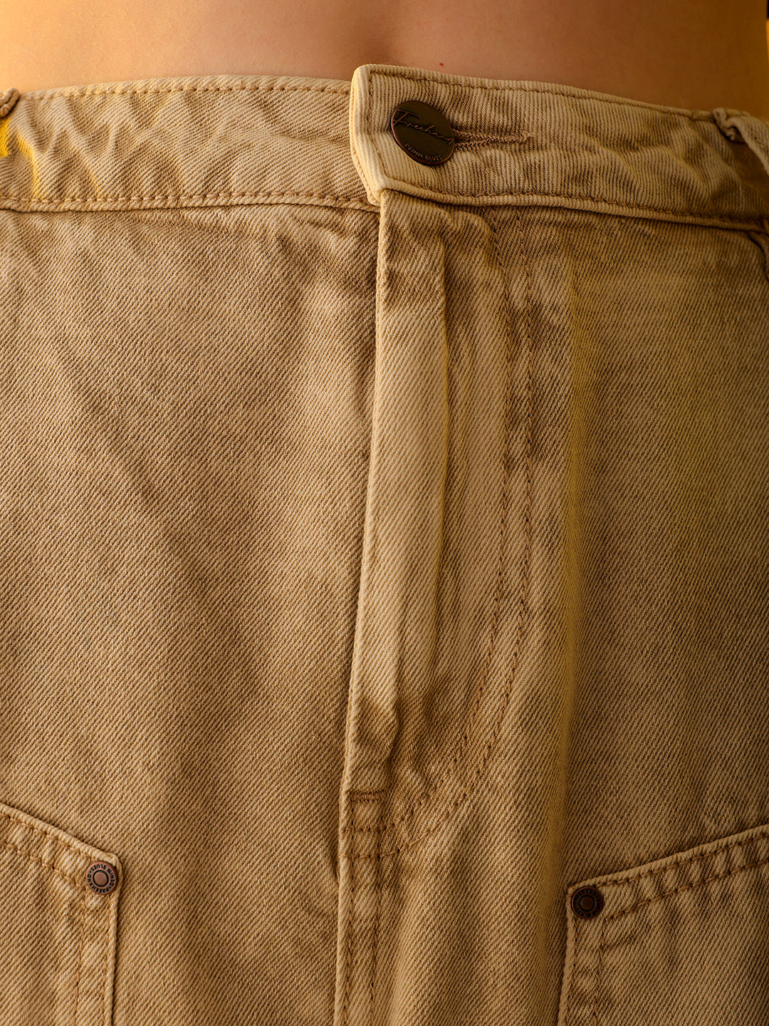 Shop Women's Khaki Anti Fit Solid Jeans Online.