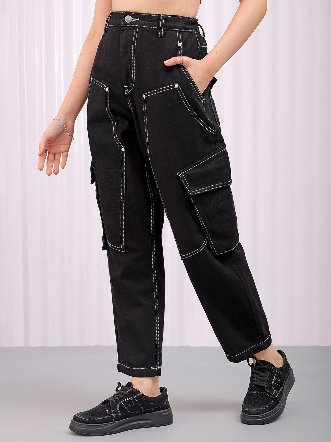 Shop Women's Solid Anti Fit High Rise Jeans Online.