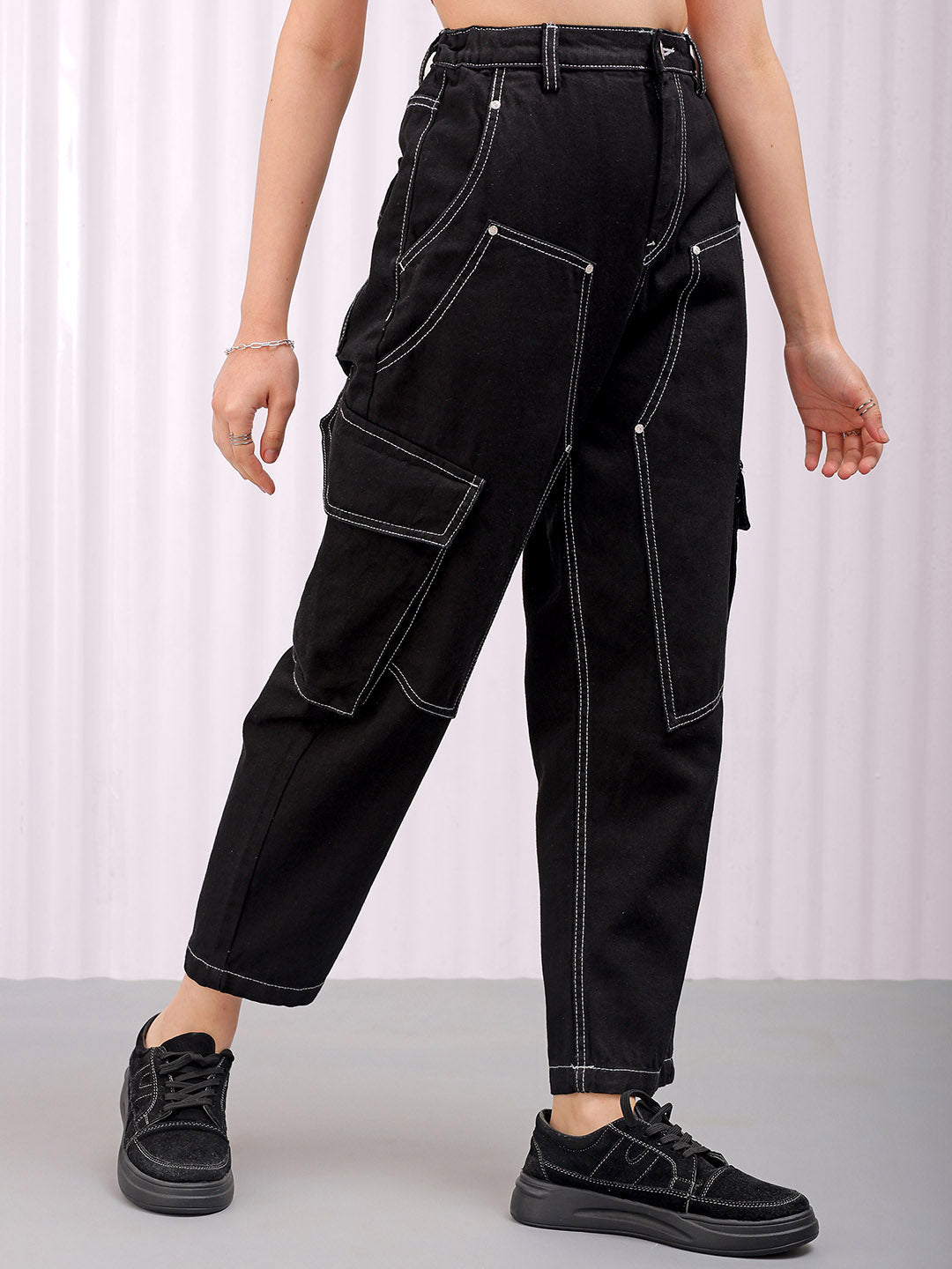 Shop Women's Solid Anti Fit High Rise Jeans Online.