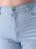 Women's Blue Bootcut Solid High Rise Clean Look Jeans