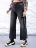Women's Grey Bootcut Solid High Rise Clean Look Jeans