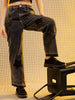 Women's Grey Bootcut Fit Five Pocket Jeans