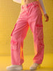 Shop Women's Pink Relaxed Solid Jeans Online.