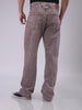Men's Purple Relaxed Straight Fit Patched Mid-Rise Jeans