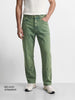 Men's Green Relaxed Fit Solid Casual Jeans