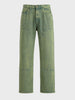 Men's Green Relaxed Fit Solid Casual Jeans