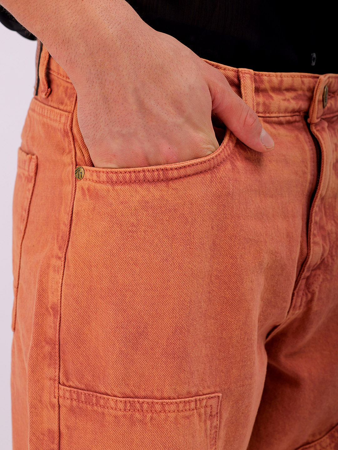 Shop Men's Solid Relaxed Straight Fit Jeans Online.