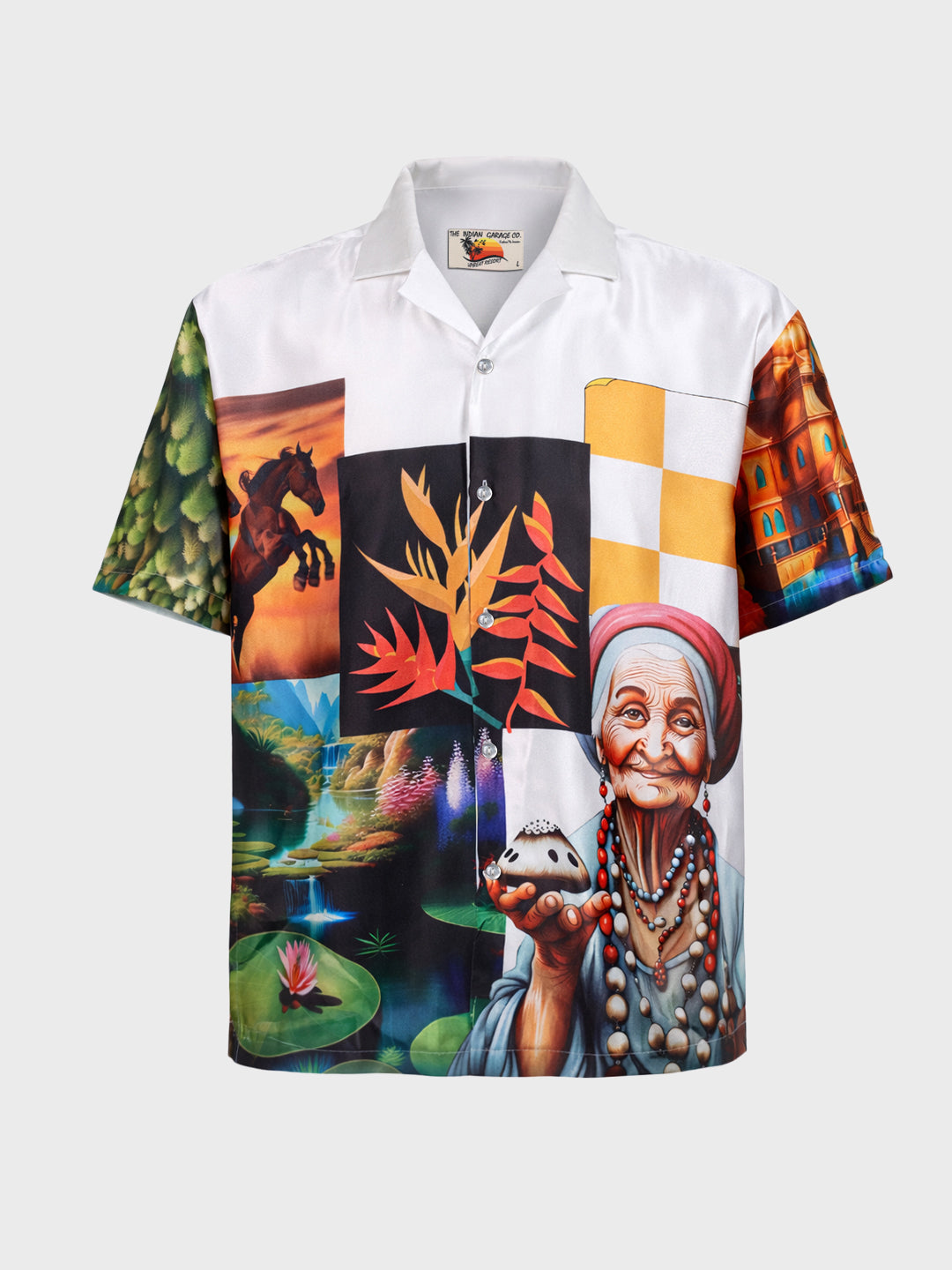 Men's White Relaxed Fit Character Casual Shirt