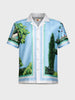 Men's Blue Relaxed Fit Still Life Casual Shirt