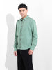 Men's Light Green Regular Fit Solid Vintage Shirt