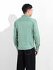 Men's Light Green Regular Fit Solid Vintage Shirt