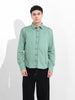 Men's Light Green Regular Fit Solid Vintage Shirt