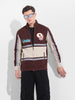 Men's Maroon Regular Fit Graphic Printed Street Wear Shirt
