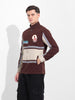 Men's Maroon Regular Fit Graphic Printed Street Wear Shirt