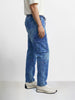 Men's Blue Regular Fit Solid Utility Jeans