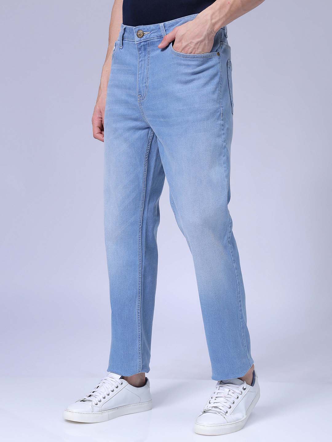 Men's Blue Slim Fit Casual Jeans
