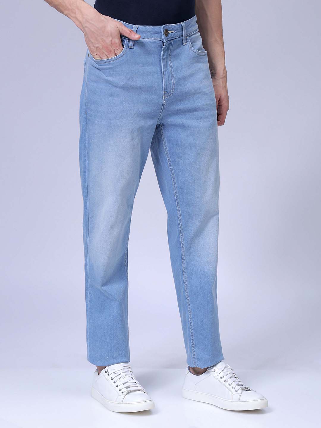Men's Blue Slim Fit Casual Jeans