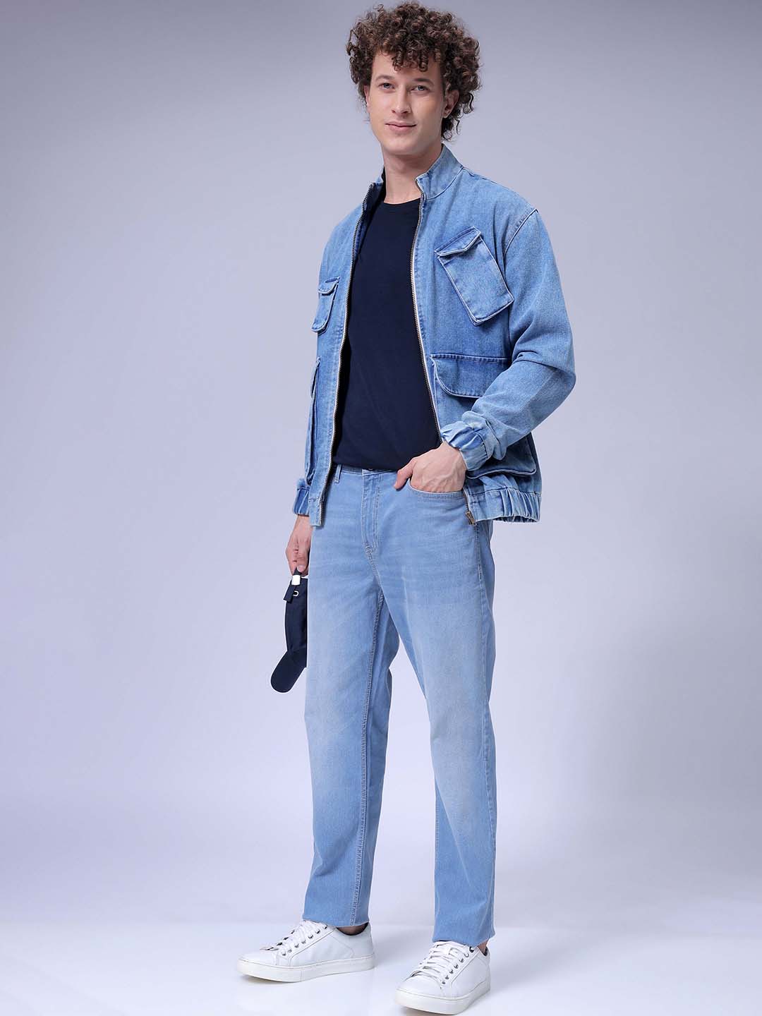 Men's Blue Slim Fit Casual Jeans