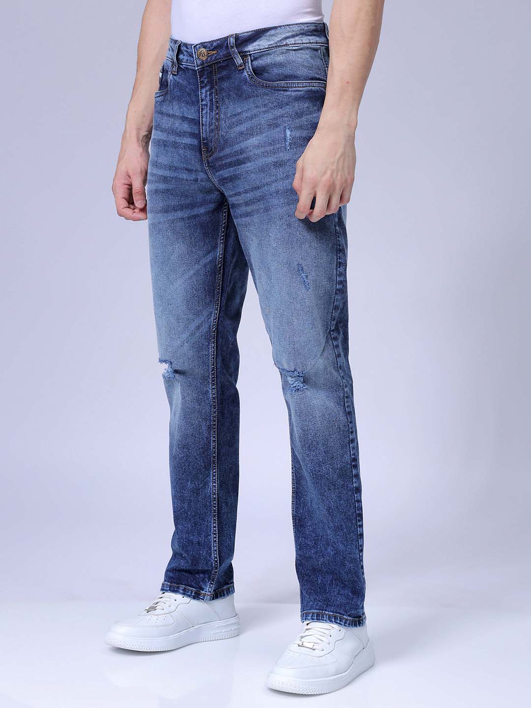 Men's Blue Slim Fit Casual Jeans