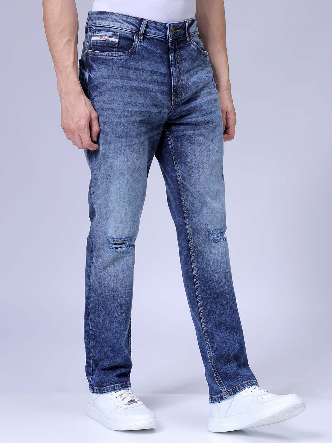 Men's Blue Slim Fit Casual Jeans