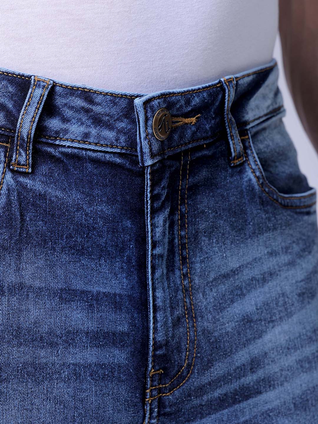 Men's Blue Slim Fit Casual Jeans