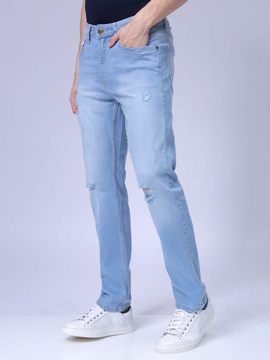 Men's Blue Slim Fit Casual Jeans
