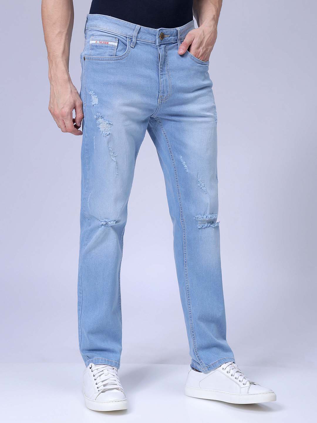 Men's Blue Slim Fit Casual Jeans
