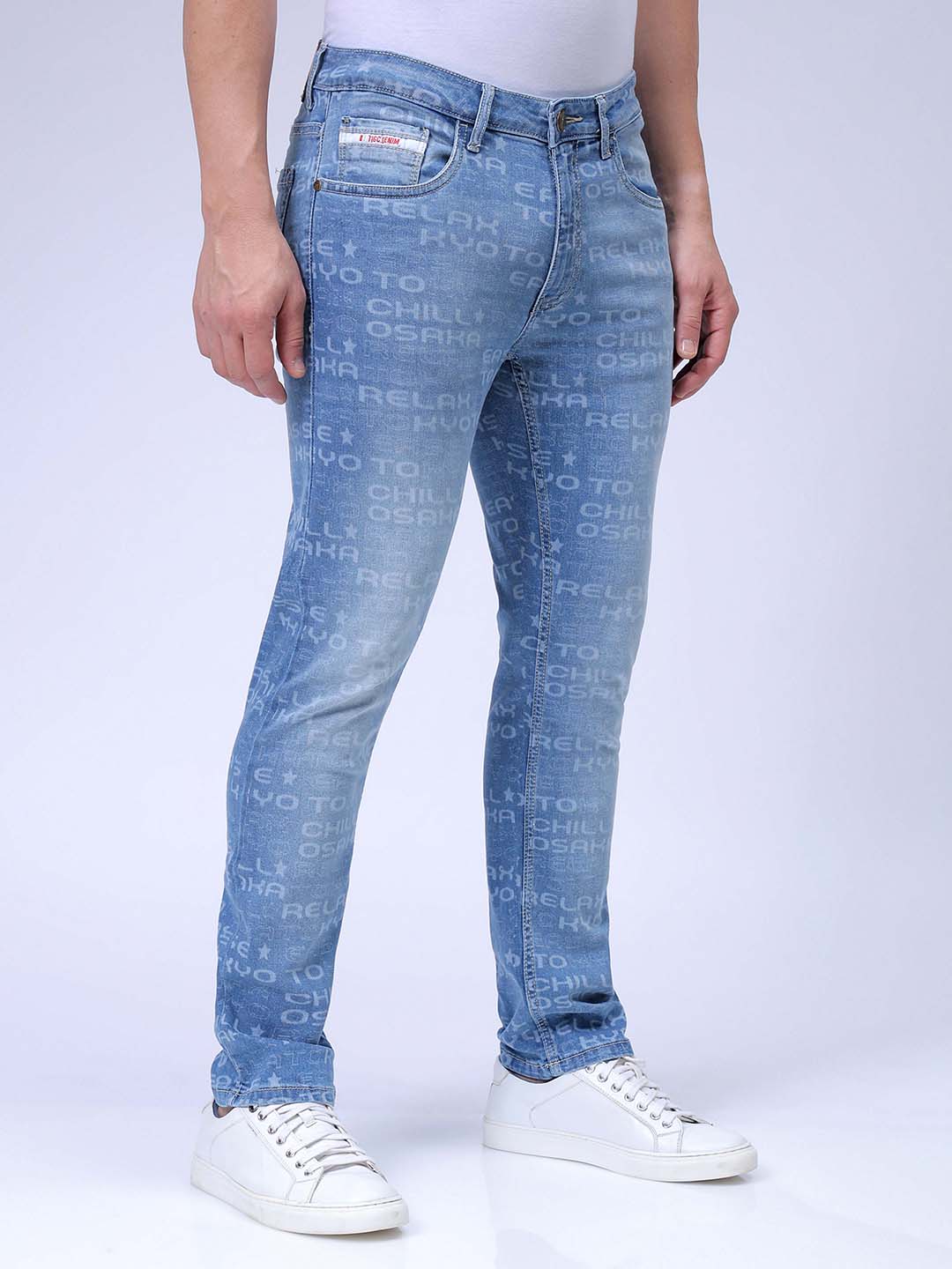 Men's Blue Slim Fit Casual Jeans
