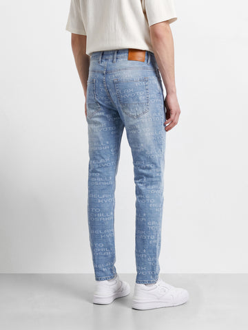 Men's Blue Slim Fit Solid Casual Jeans