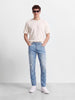 Men's Blue Slim Fit Solid Casual Jeans