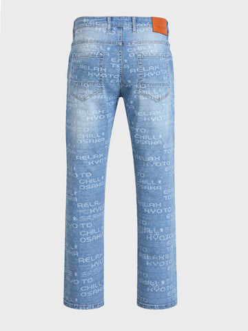 Men's Blue Slim Fit Solid Casual Jeans