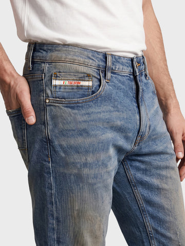 Men's Blue Straight Fit Solid Casual Jeans
