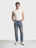 Men's Blue Straight Fit Solid Casual Jeans