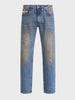 Men's Blue Straight Fit Solid Casual Jeans