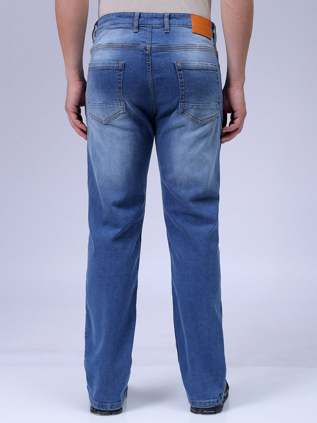 Men's Blue Bootcut Fit Casual Jeans