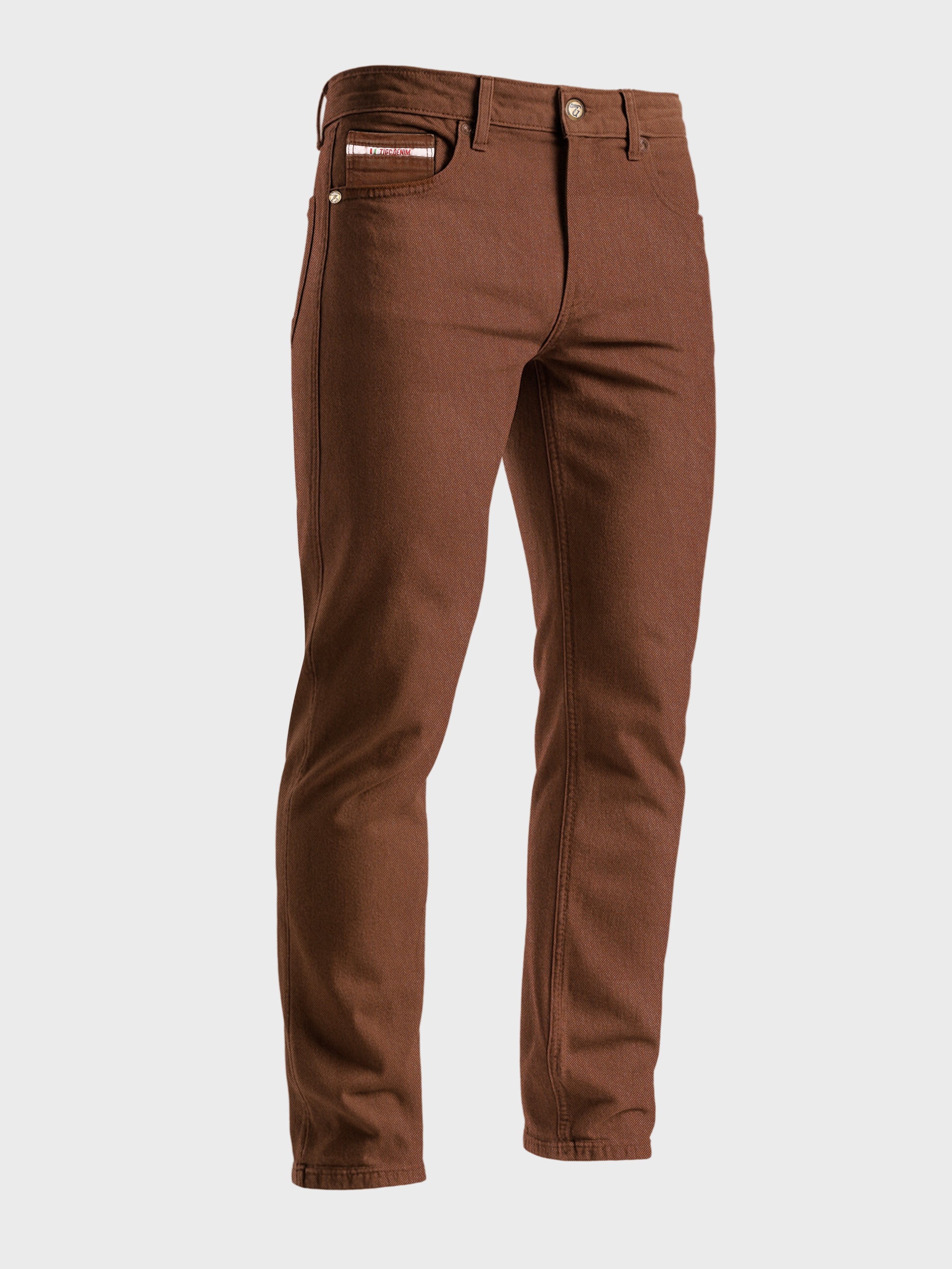 Men's Brown Bootcut Fit Casual Jeans