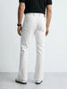 Men's White Bootcut Fit Casual Jeans