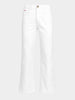 Men's White Bootcut Fit Casual Jeans