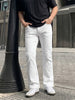 Men's White Bootcut Fit Casual Jeans