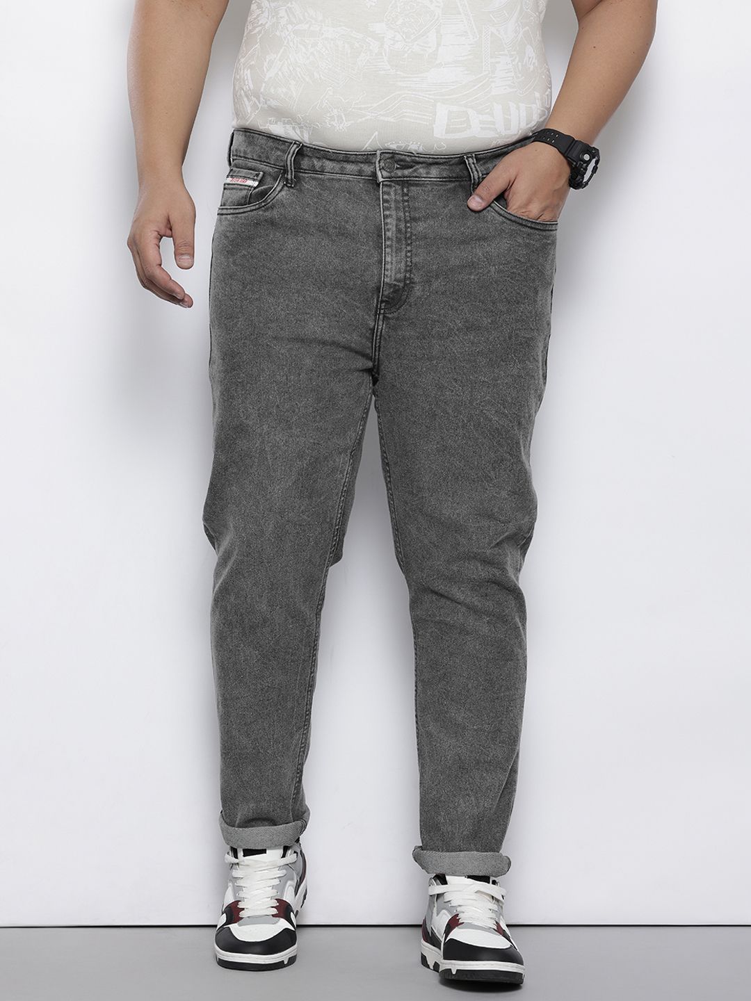 Men's Oversized Grey  Jeans