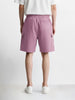 Men's Purple Relaxed Fit Solid Resort Wear Shorts