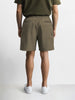 Men's Green Relaxed Fit Solid Resort Wear Shorts