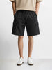 Men's Black Relaxed Fit Solid Resort Wear Shorts