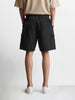 Men's Black Relaxed Fit Solid Resort Wear Shorts