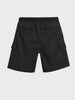 Men's Black Relaxed Fit Solid Resort Wear Shorts